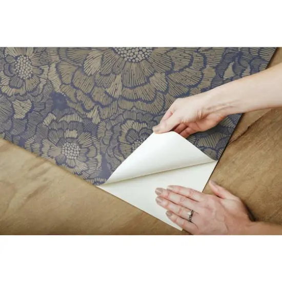 RoomMates Zen Dahlia Peel & Stick Wallpaper Blue {10}