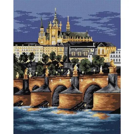Orchidea Gobelin Charles Bridge in Prague Halfstitch Canvas {1}