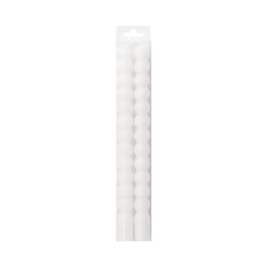 10" Unscented Bubble Taper Candles, 2ct. by Ashland&reg; White {1}