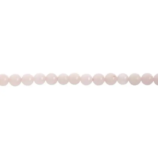 John Bead Earth's Jewels Natural Stone Round Beads, 6mm Rose Quartz {1}