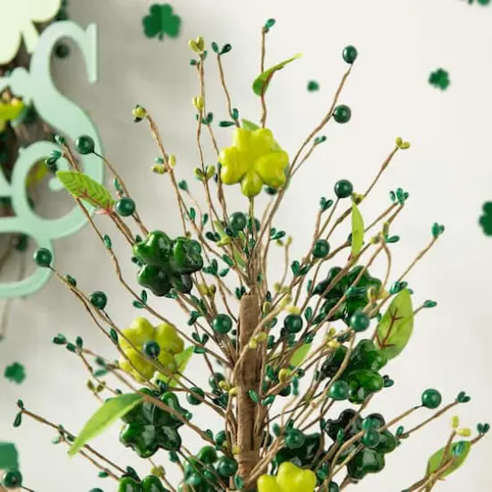 Glitzhome&reg; 18" St Patrick's Shamrock and Berry Table Tree {5}