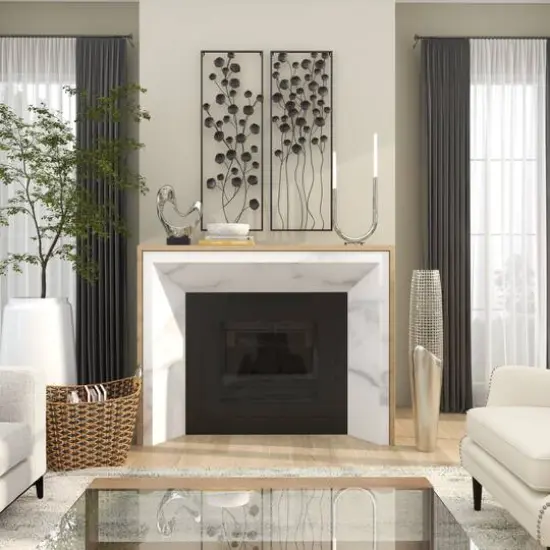 3ft. Silver Aluminum Grid Inspired Vase with Open Frame Design {17}