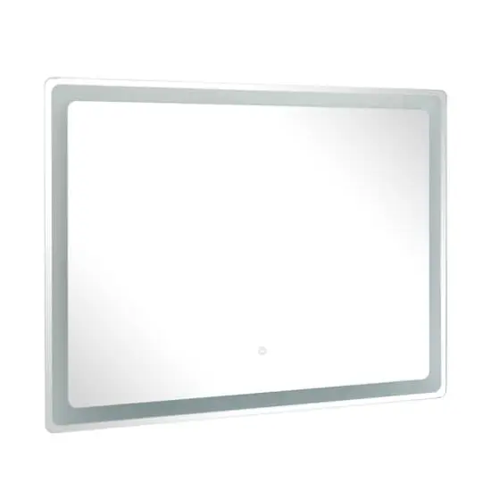 Clear Glass Modern LED Mirror, 39" x 1" x 30" {3}