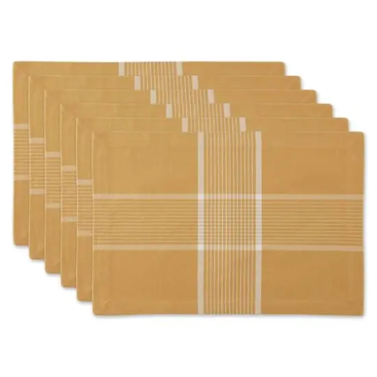 DII&reg; Fiesta Curry Check Placemats, 6ct. {1}