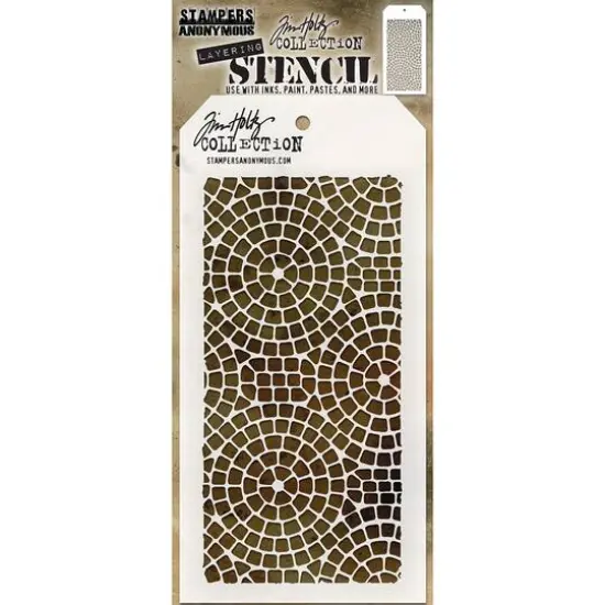 Stampers Anonymous Tim Holtz&reg; Mosaic Layered Stencil, 4" x 8.5" {1}