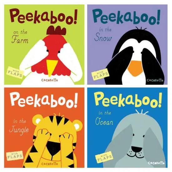 Child's Play Books Peekaboo! 4 Board Books Complete Set {1}