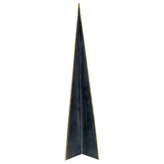 15" Blue & Gold Triangular Christmas Tree Tabletop D&eacute;cor {4}