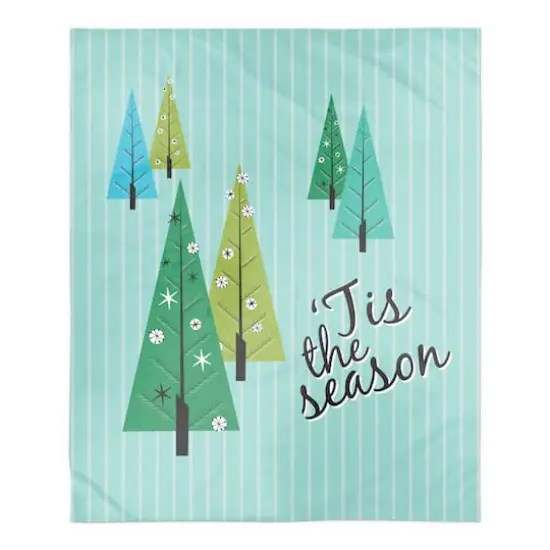Tis the Season Trees 50x60 Sherpa Fleece Blanket {1}