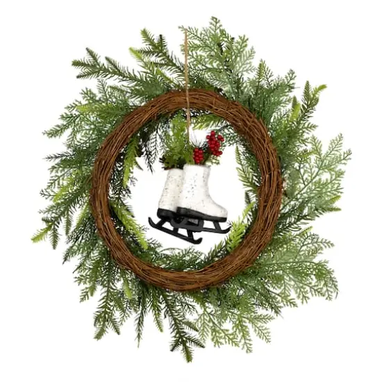 22" Winter Skates Wreath {5}