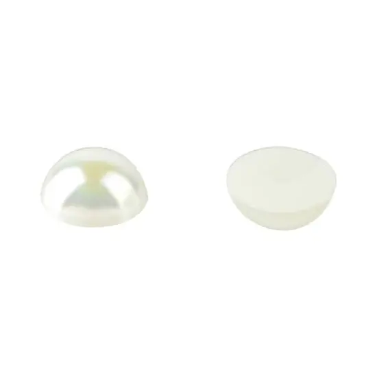 7.5mm Ivory AB Round Flatback Plastic Pearls, 1,200ct. by Bead Landing&trade; {3}