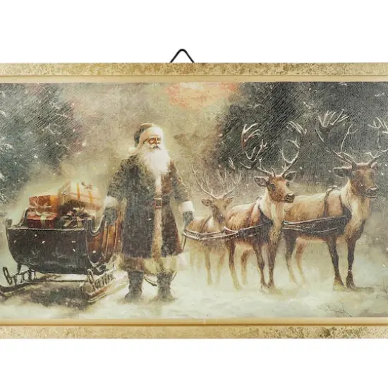 15" x 8" Santa with Sled & Gifts Wall D&eacute;cor by Ashland&reg; {3}