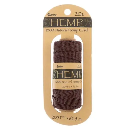 John Bead 20lb. Natural Hemp Cord Spool Dark Brown {2}