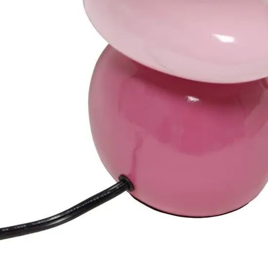 Simple Designs 17.5" Ceramic Stone Table Lamp Shades of Pink {8}