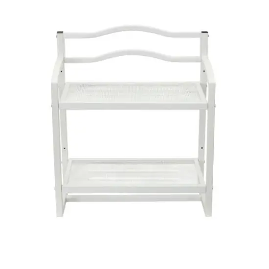 Household Essentials 20" Metal Wall Mounted Bathroom Storage Rack White {7}