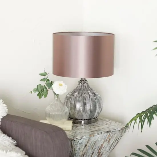 Black Polyester Transitional Table Lamp, 20" x 17" x 14" {11}