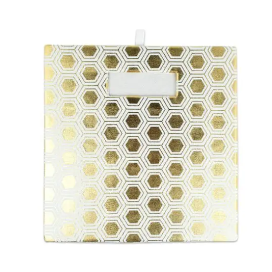 DII&reg; 13" Polyester Honeycomb Storage Cube Gold {7}