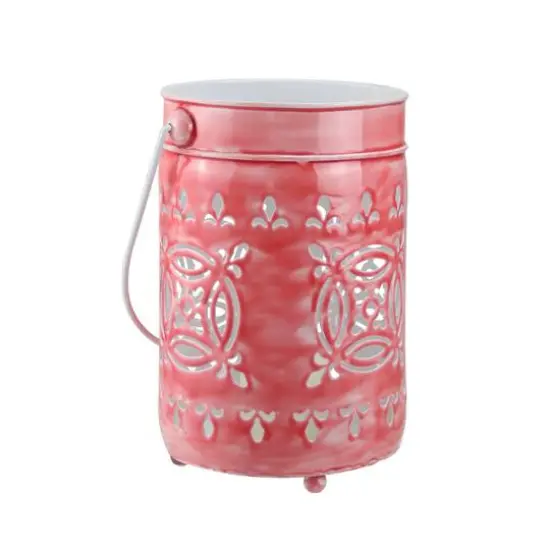 7.5" L'Eau de Fleur Rose Pink Votive Candle Lantern {4}