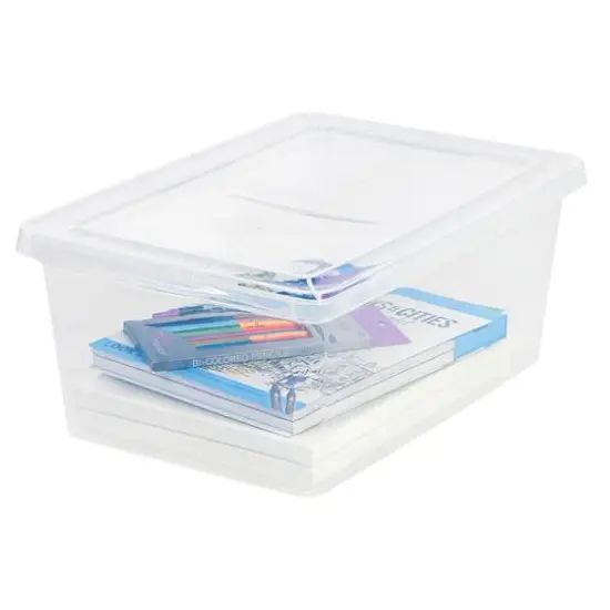 IRIS&reg; 17qt. Clear Snap Top Storage Boxes, 8ct. {8}