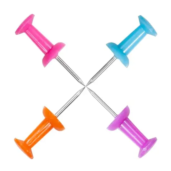 JAM Paper Colorful Push Pin Jar, 2ct. {4}