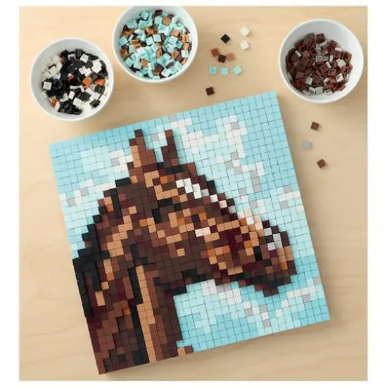 10" x 10" Horse Pixelated Brick Art Kit by Make Market&reg; {1}
