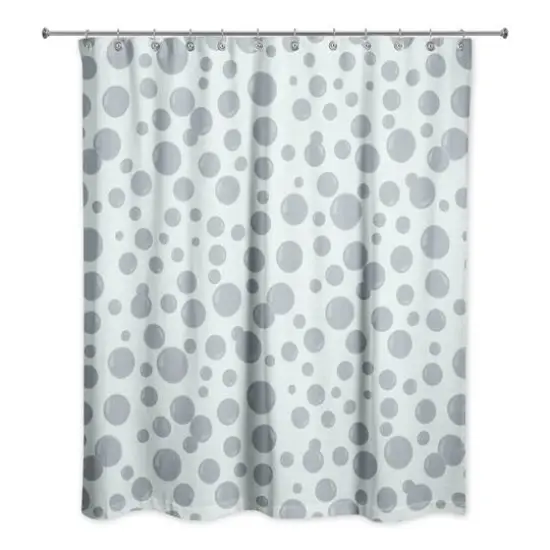 74" Bubbles All Over Shower Curtain Green {1}