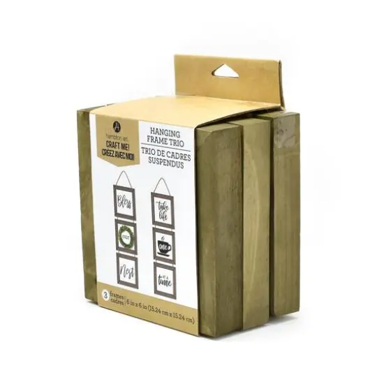 Hampton Art&trade; Rustic 6" x 6" Framed Hanging Trio {4}