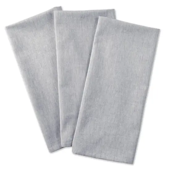 DII&reg; Gray Solid Chambray Dishtowels, 3ct. {3}