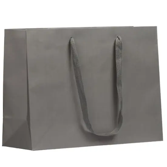 JAM Paper 16" Matte Gray Heavy Duty Gift Bags, 3ct. {1}