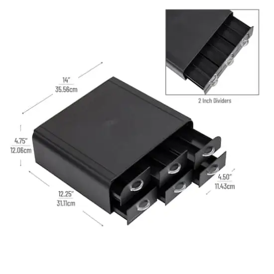 Mind Reader Anchor Collection Black 2-Tier 6-Drawer Single Serve Coffee Pod Organizer {4}