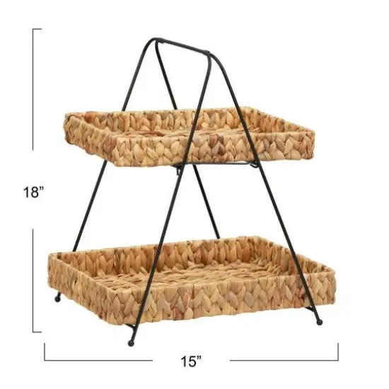 Household Essentials 2-Tier Basket Tray {4}