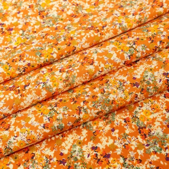 SINGER Orange Butterfly Cotton Fabric Bundle {15}