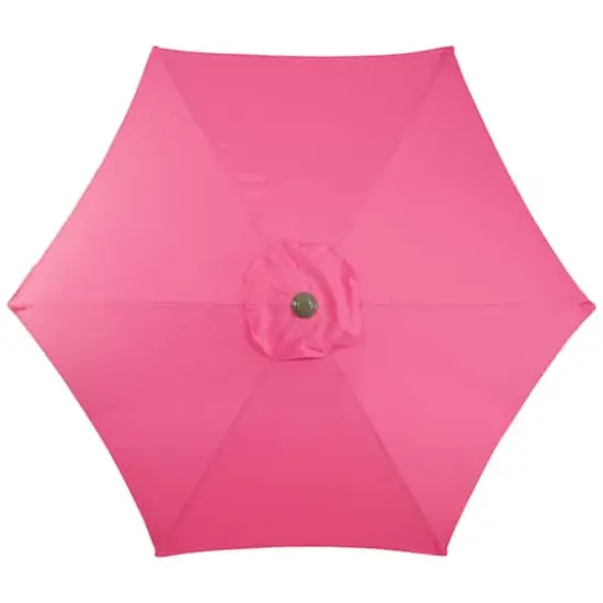 7.5ft. Outdoor Patio Market Umbrella with Hand Crank Pink {4}