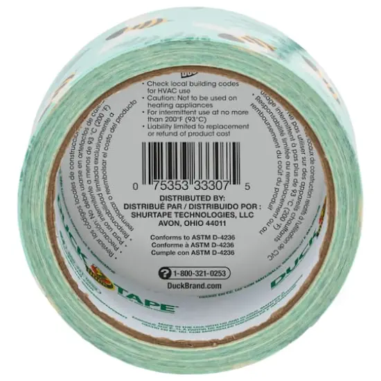 Duck Tape&reg; Blue Botanical Bees Duct Tape {4}