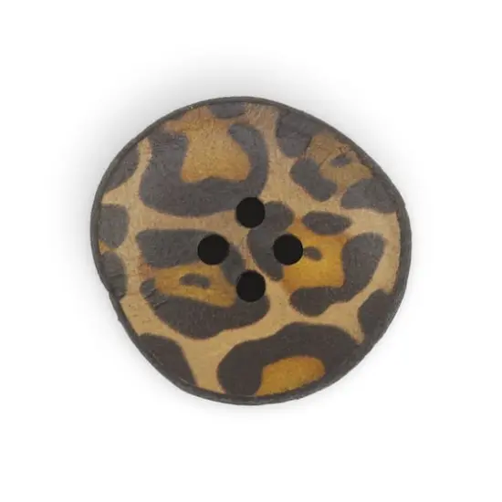 Dritz&reg; 28mm Cheetah Recycled Leather Buttons, 6ct. {4}