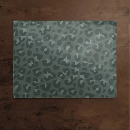 Leopard Cotton Twill Placemat Gray {3}