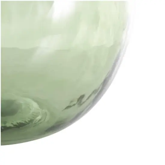 Green Recycled Glass Handmade Wide Ombre Spanish Bottle Vase {7}