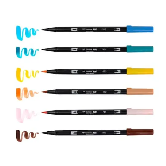 Tombow Bird Manga Illustration Dual Brush Pen Art Set {6}