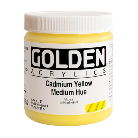 Golden® Heavy Body Acrylic Paint, 8oz. Cadmium Yellow Medium Hue {1}