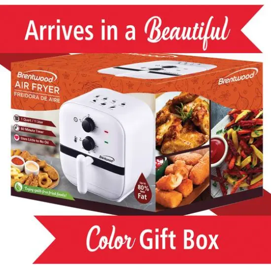 Brentwood White 1qt. 700 Watt Electric Air Fryer {8}