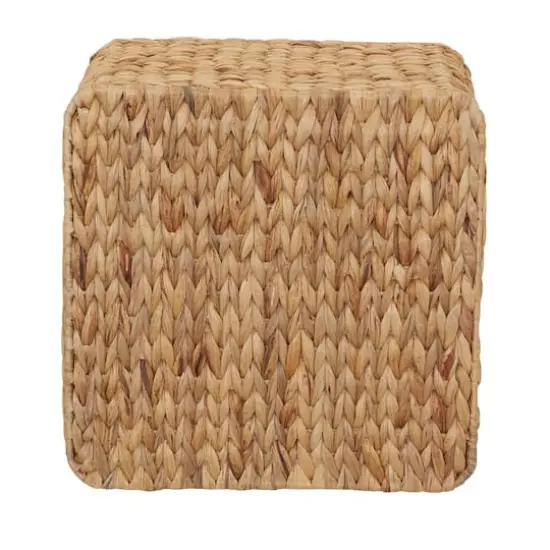 Household Essentials 11" Square Hyacinth Wicker Basket Natural {3}