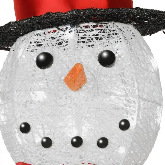 36" Pre-Lit Sisal Snowman Decoration {5}