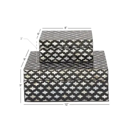 Black Mother of Pearl Coastal Box Set {8}