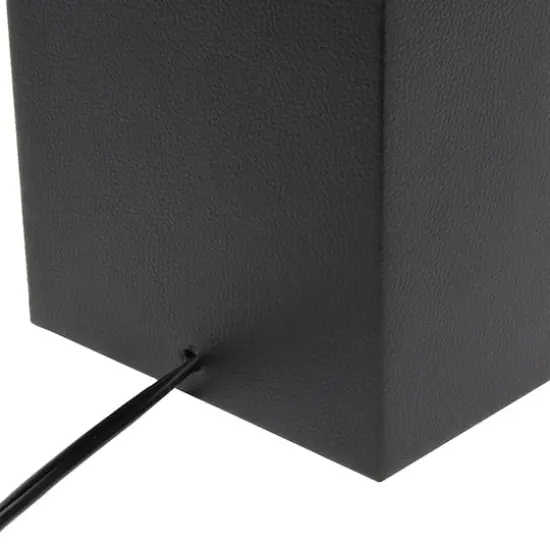 Lalia Home Lexington 21" Leather Home Décor Table Lamp Black {10}