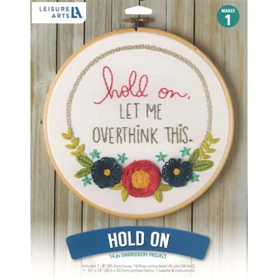 Leisure Arts Hold On Mini Maker Embroidery Kit {1}