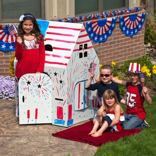 Easy Playhouse Classic Cardboard Playhouse {5}