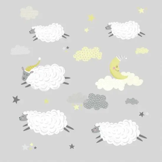 RoomMates Counting Sheep Peel & Stick Wall Decals {1}