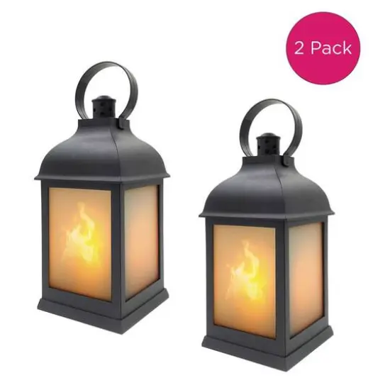 Kate Aspen&reg; Marrakesh LED Vintage Decorative Black Lantern, 2ct. {9}