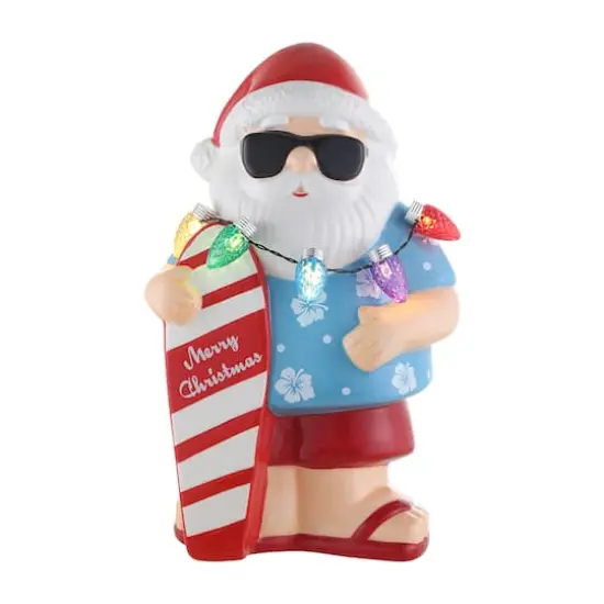 10" Ceramic Beach Santa {1}