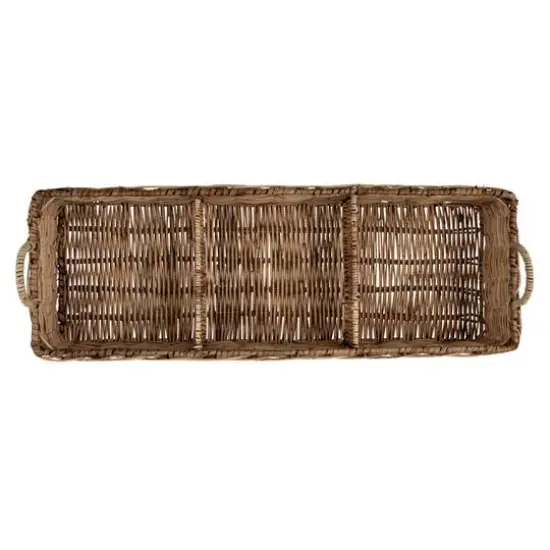 Hello Honey&reg; 23" Natural Rattan Hand-Woven Sectioned Basket {6}