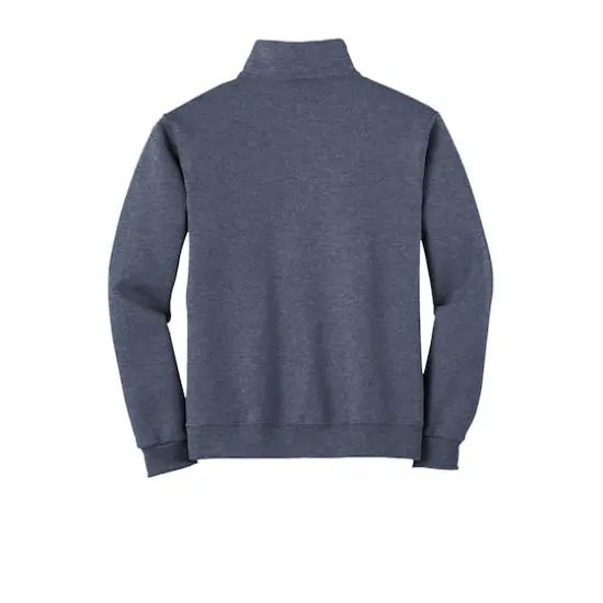 JERZEES&reg; NuBlend&reg; 1/4-Zip Cadet Collar Sweatshirt Vintage Heather Navy {5}